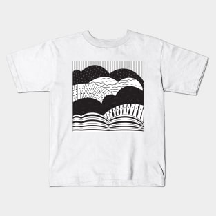 Abstract mountains and sky Kids T-Shirt